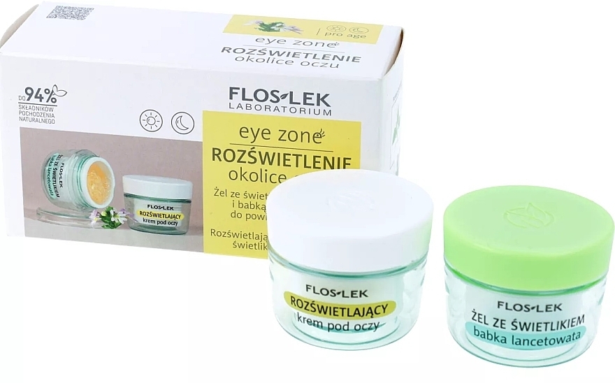 Zestaw - Floslek Eye Zone (eye/gel/10g + eye/cr/15ml) — Zdjęcie N1