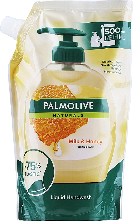 Mydło w płynie do rąk zapas - Palmolive Naturals Milk & Honey — Zdjęcie N4