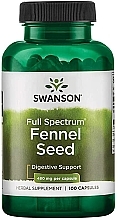 Suplement diety Nasiona kopru włoskiego, 480 mg	 - Swanson Fennel Seed — Zdjęcie N1