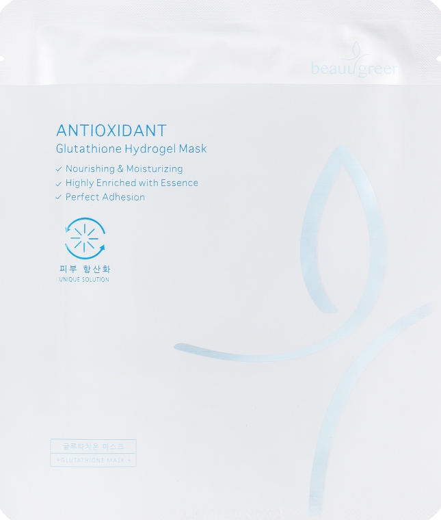 Hydrożelowa maska antyoksydacyjna do twarzy z glutationem - Beauugreen Antioxidant Glutathione Hydrogel Mask — Zdjęcie N1