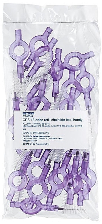 Zestaw szczoteczek Ortho Refill, CPS 18 i uchwyty, UHS 409, fioletowy - Curaprox — Zdjęcie N1