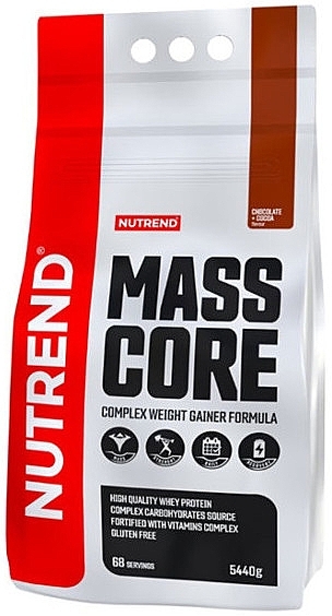 Gainer Chocolate + Cocoa - Nutrend Mass Core Complex Weight Gainer Formula — Zdjęcie N1