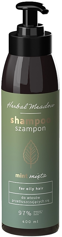 Szampon do włosów przetłuszczających się Mięta - HiSkin Herbal Meadow Shampoo Mint — Zdjęcie N1