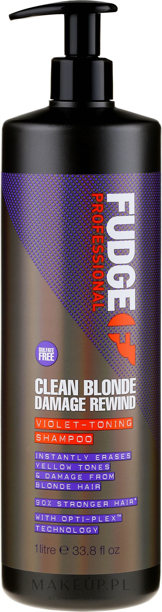 Fioletowy szampon do włosów blond - Fudge Clean Blonde Damage Rewind Shampoo — Zdjęcie 1000 ml