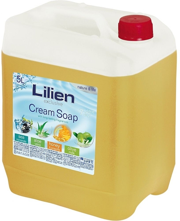 Kremowe mydło w płynie Miód - Lilien Honey Cream Soap (kanister) — Zdjęcie N1