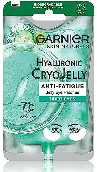 Hialuronowe płatki pod oczy - Garnier Skin Active Hyaluronic Cryo Jelly Eye Patches — Zdjęcie N1