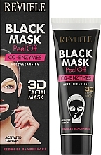 Koenzymatyczna czarna maska do twarzy peel-off - Revuele Black Mask Peel Off Co-Enzymes — Zdjęcie N2