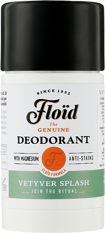 Dezodorant w sztyfcie - Floid Vetyver Splash Deodorant — Zdjęcie N1