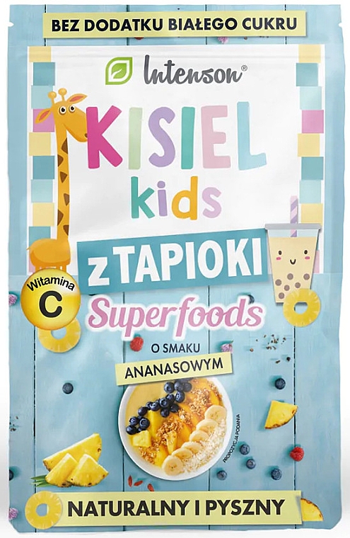 Suplement diety dla dzieci Kisiel z tapioki, ananas - Intenson Kisiel Kids — Zdjęcie N1