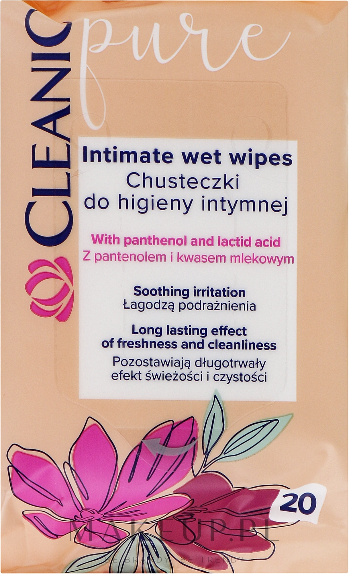 Chusteczki do higieny intymnej - Cleanic Pure Intimate Wet Wipes — Zdjęcie 20 szt.
