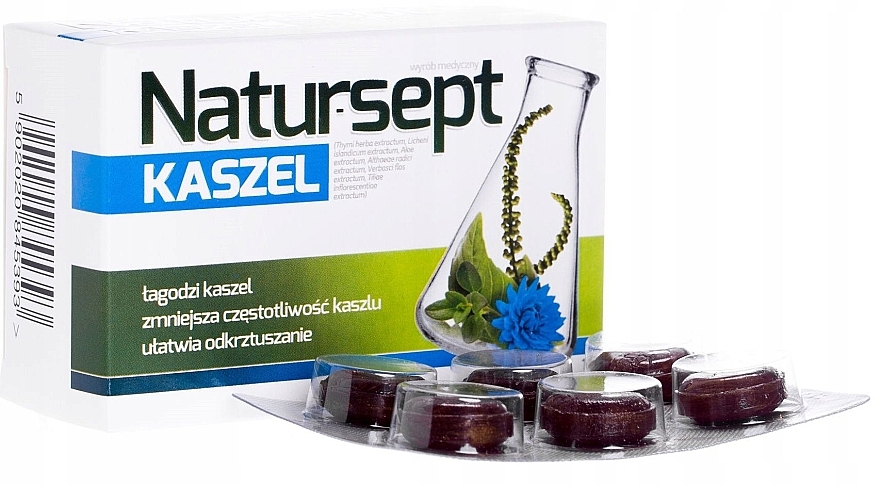 Lekarstwo w pastylkach na kaszel - Aflofarm Natur-Sept — Zdjęcie N2