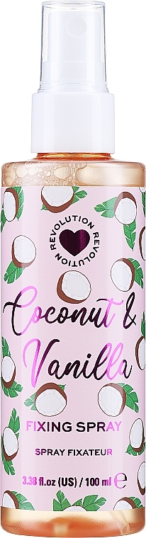 Spray-utrwalacz makijażu - I Heart Revolution Fixing Spray Vanilla & Coconut — Zdjęcie N1