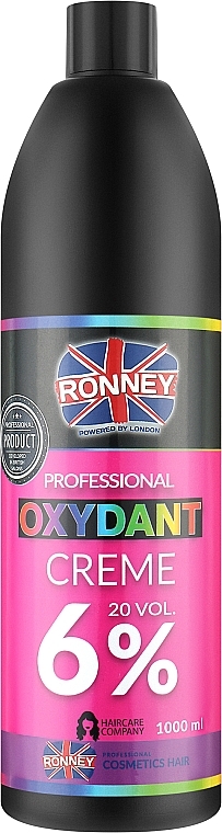Emulsja utleniająca w kremie do rozjaśniania i farbowania włosów 6% - Ronney Professional Oxidant Creme  — Zdjęcie N2