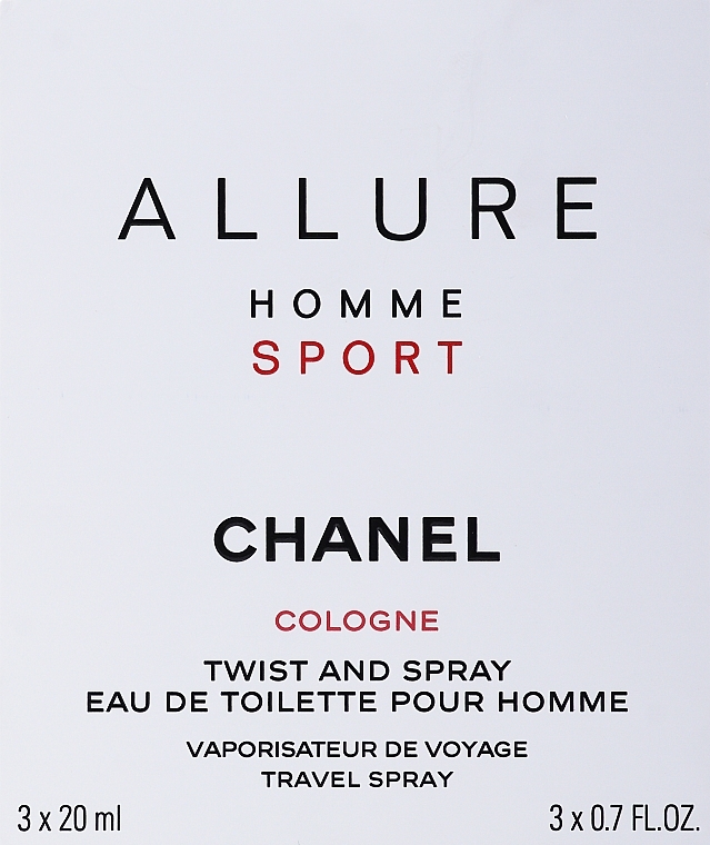 Chanel Allure Homme Sport Cologne - Zestaw wód kolońskich (3 x 20 ml) — Zdjęcie N1