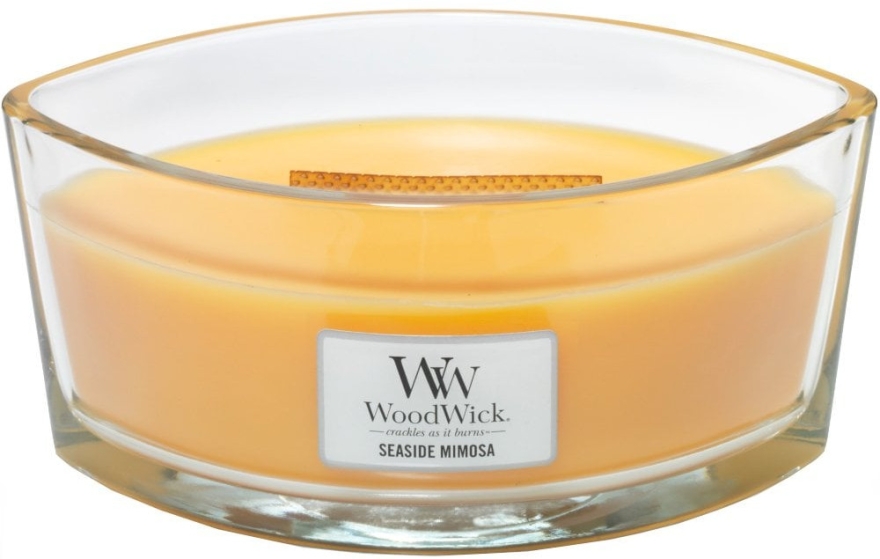 Świeca zapachowa w szkle - WoodWick Hearthwick Flame Ellipse Candle Seaside Mimosa — Zdjęcie N1