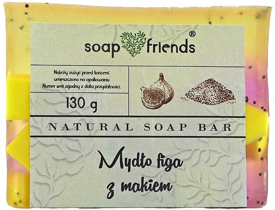 Glicerynowe mydło w kostce Figa z makiem - Soap&Friends — Zdjęcie N1