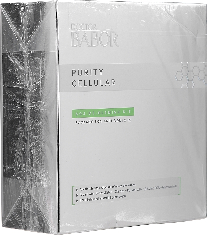 PRZECENA! Zestaw przeciwtrądzikowy - Babor Doctor Purity Cellular SOS De-Blemish Kit (cr/50 ml + powder/5 g) * — Zdjęcie N4