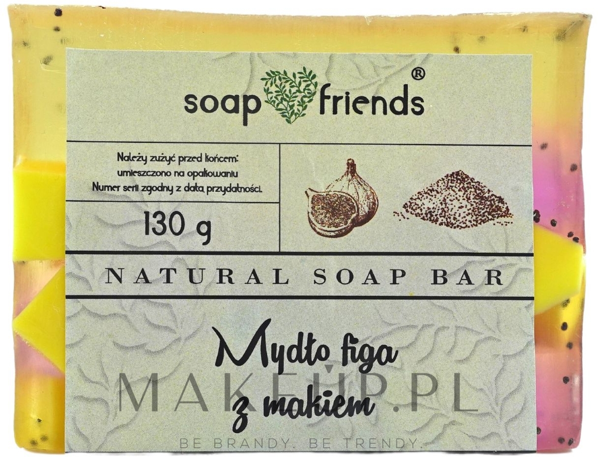 Glicerynowe mydło w kostce Figa z makiem - Soap&Friends — Zdjęcie 130 g