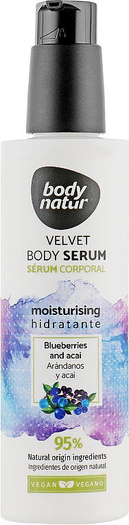 Aksamitne serum do ciała Czarne jagody i jagody acai - Body Natur Blueberries and Acai Velvet Body Serum