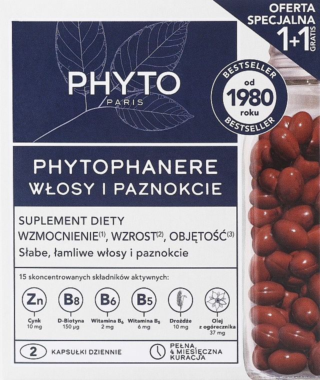 Suplement diety wzmacniający włosy i paznokcie - Phyto Phytophanère Hair And Nails Dietary Supplement — Zdjęcie N4