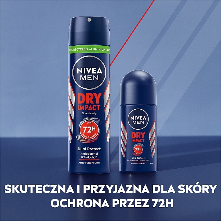 Antyperspirant w sprayu dla mężczyzn - NIVEA Deodorant Dry For Men Dry Impact Plus — Zdjęcie N7