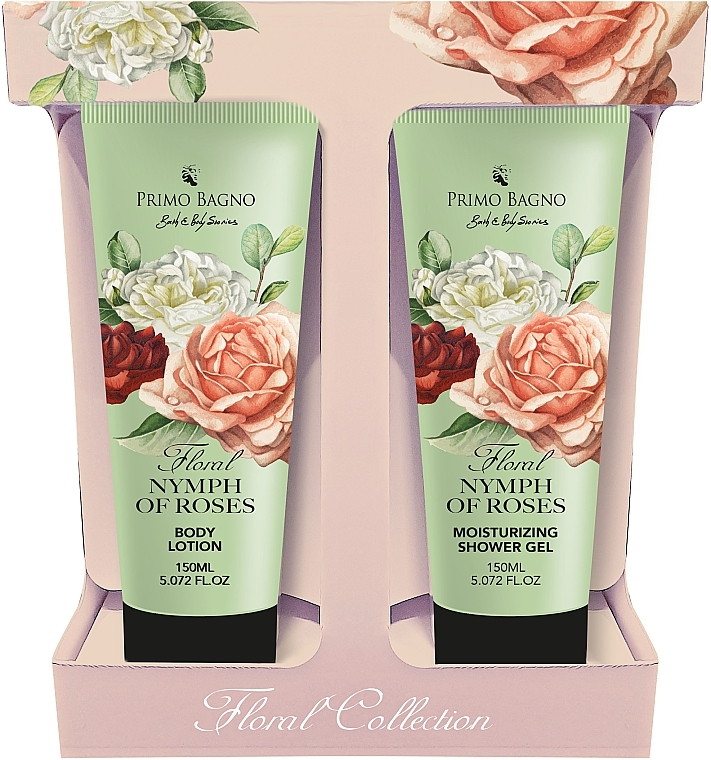 Zestaw - Primo Bagno Floral Collection Floral Nymph Of Roses (b/lot/150ml + sh/gel/150ml) — Zdjęcie N1