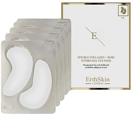 Hydrożelowe płatki pod oczy z kolagenem i esencją różaną - ErthSkin London Double Collagen + Rose Hydro-Gel Eye Pads — Zdjęcie N1