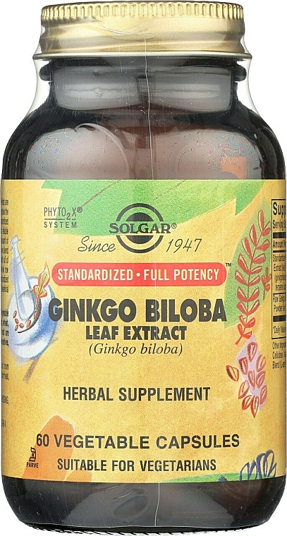 Ginkgo Biloba - Solgar SFP Ginkgo Biloba Leaf Extract — Zdjęcie N2
