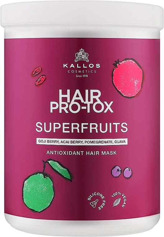 Krem-maska ​​do włosów - Kallos Hair Pro-tox Superfruits Hair Mask — Zdjęcie N1