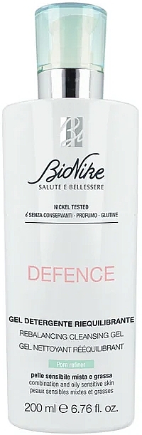 Oczyszczający żel do mycia twarzy - BioNike Defence Rebalancing Cleansing Gel — Zdjęcie N2