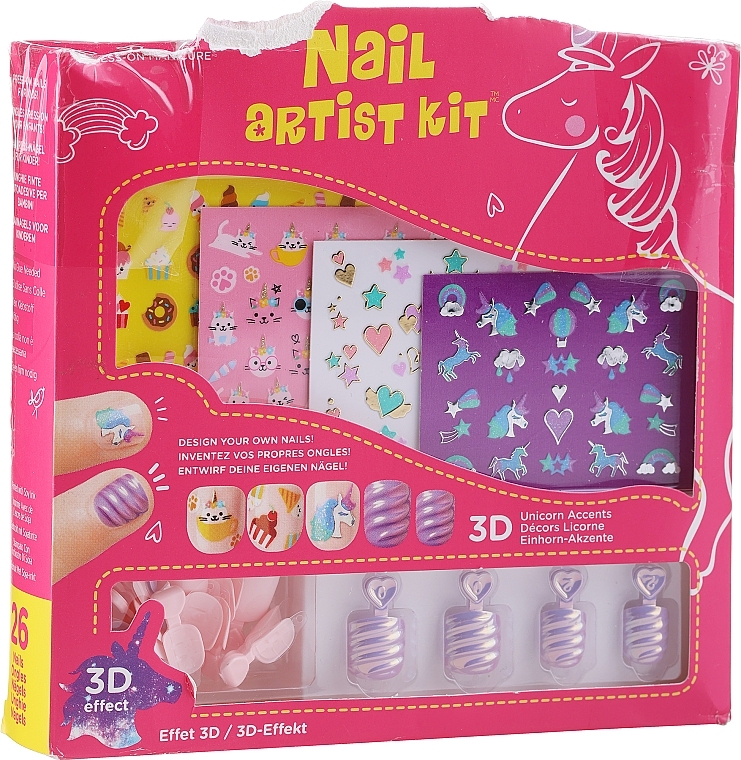 PRZECENA! Zestaw samoprzylepnych sztucznych paznokci - Kiss imPRESS Kids Nail Artist Kit * — Zdjęcie N1