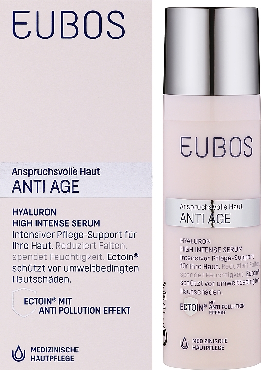 PRZECENA! Intensywne serum do twarzy z kwasem hialuronowym - Eubos Med Anti Age Hyaluron High Intense Serum * — Zdjęcie N3