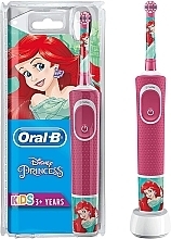 Elektryczna szczoteczka do zębów dla dzieci Ariel - Oral-B Kids Vitality 100 Princess Pink — Zdjęcie N2