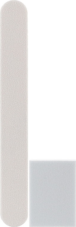Jednorazowy zestaw białych polerek, pilnik 120/150 - Tufi Profi — Zdjęcie N1