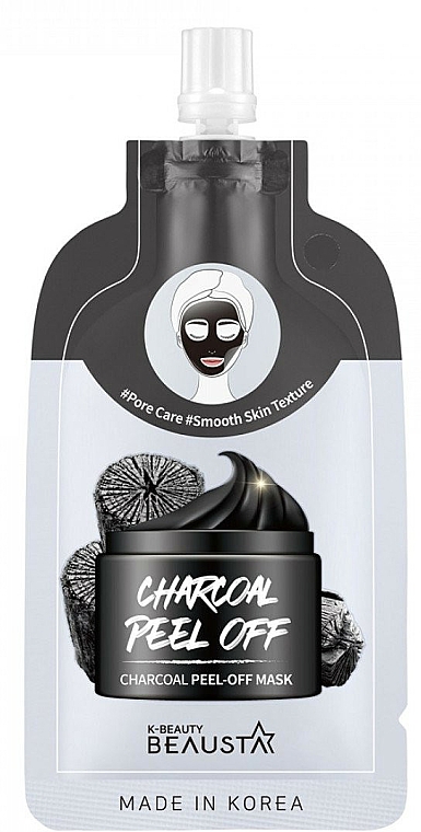 Maska peel-off do twarzy z węglem aktywnym - Beausta Charcoal Peel Off 