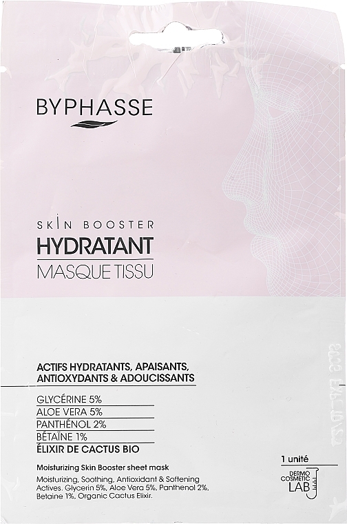 PRZECENA! Nawilżająca maseczka do twarzy na tkaninie - Byphasse Skin Booster Moisturizing Sheet Mask * — Zdjęcie N1