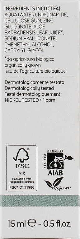 Serum do twarzy z cynkiem i niacynamidem 11% - Bioearth Elementa Purify Zinc + Niacinamide 11% — Zdjęcie N5