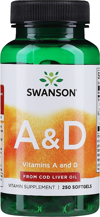 Suplement diety Witamina A + D - Swanson Vitamin A + D — Zdjęcie N1