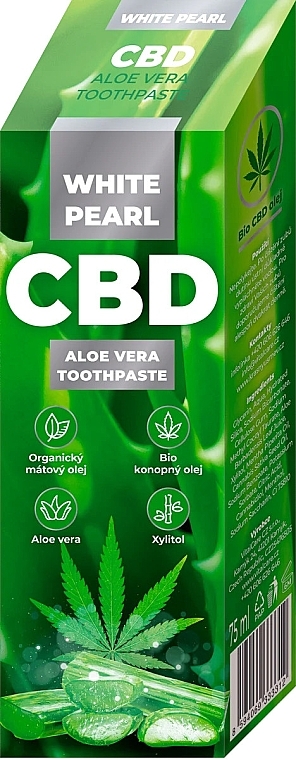 Wybielająca pasta do zębów z aloesem - VitalCare White Pearl CBD Aloe Vera Toothpaste — Zdjęcie N2