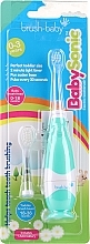 PRZECENA! Elektryczna szczoteczka do zębów dla dzieci w wieku 0-3 lata, turkusowa - Brush-Baby BabySonic Electric Toothbrush * — Zdjęcie N1