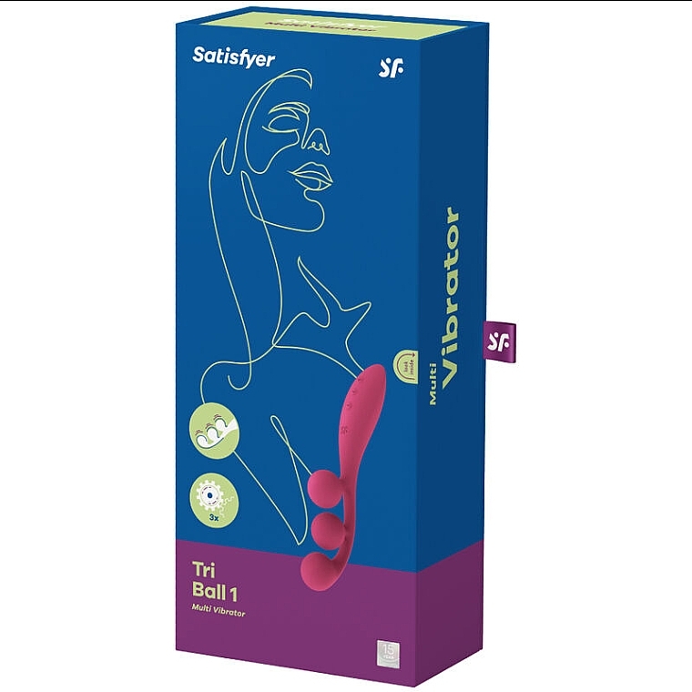 Wibrator - Satisfyer Tri Ball 1 Multi Vibrator Red — Zdjęcie N1