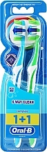Kup Zestaw szczoteczek do zębów, średnia twardość, niebieska + zielona - Oral-B Complete 5 Way Clean