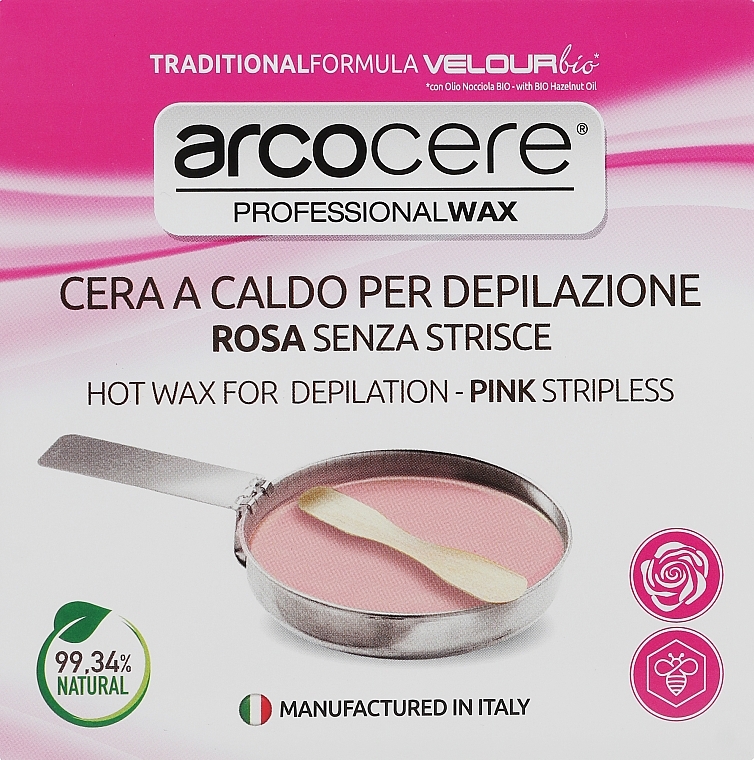 Zestaw do depilacji z miseczką, różowy - Arcocere Professional Wax Pink — Zdjęcie N1