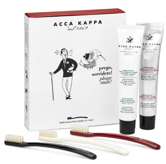 Zestaw - Acca Kappa Vintage Collection (toothbrush/3pcs + toothpaste/2x100ml) — Zdjęcie N1