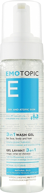 3-zadaniowa pianka myjąca do twarzy, ciała i włosów - Pharmaceris Emotopic — Zdjęcie N1