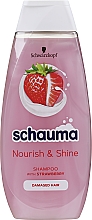 Kup Szampon do włosów zniszczonych Truskawka - Schauma Nourish & Shine Strawberry Shampoo