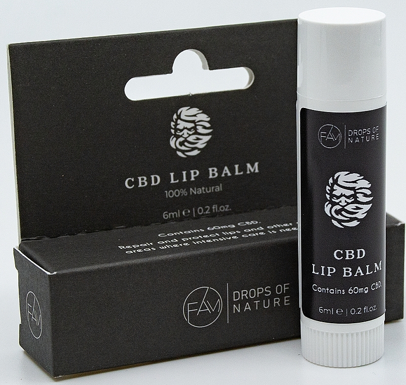 Balsam do ust dla mężczyzn - Fam Drops Of Nature 60 mg CBD Lip Balm For Man — Zdjęcie N2