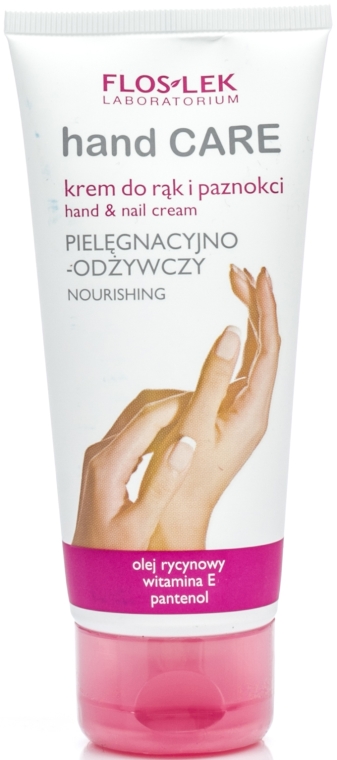 Pielęgnacyjno-odżywczy krem do rąk i paznokci - Floslek Hand Care Hand And Nail Cream Nourishing — Zdjęcie N1