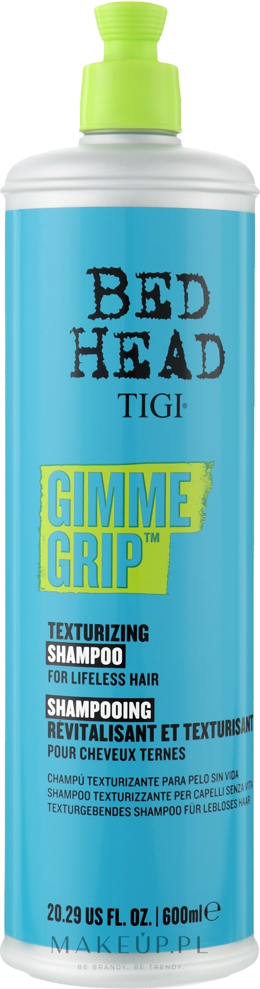 Teksturyzujący szampon do włosów pozbawionych objętości - TIGI Bed Head Gimme Grip™ Texturizing Shampoo For Lifeless Hair — Zdjęcie 600 ml