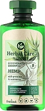 Regenerujący szampon do włosów - Farmona Herbal Care Regenerating Shampoo with Hemp Oil and Protein — Zdjęcie N1